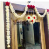 Red and White Gajra Toran