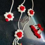 White and Red Flower Jewelry