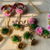Pink and Green Flower Set