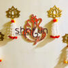 Ganesha Cutout and 4 Lotus Hangings.