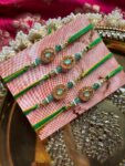 Green Stone Rakhi Oval