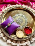 Green Stone Rakhi Oval