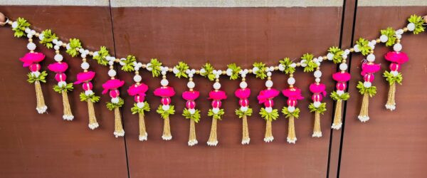 Pearl and Peony Flowers Toran