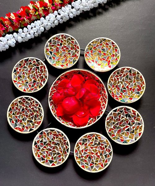 Metal Base Multi Glass Platter