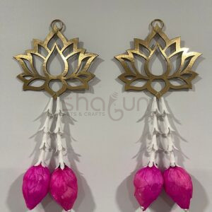 Lotus Hangings with Pink Solawood Buds
