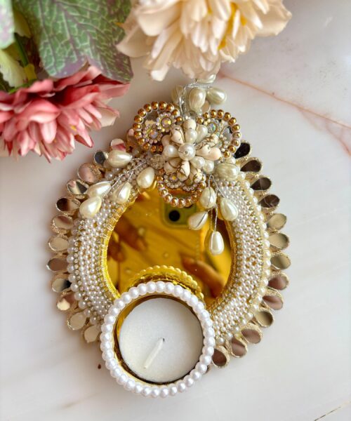 Gold Mirror Candle Set