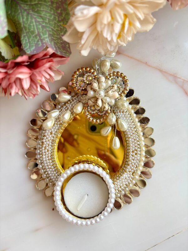 Gold Mirror Candle Set