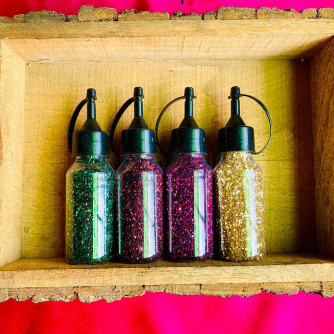 Glitter Rangoli Colors Set of 4 - Shagun Arts and Crafts