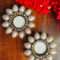 Gold Pearl work Candle Set