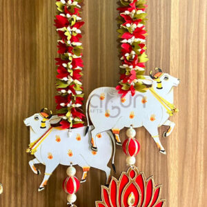 Pichwai Cow and Red Lotus  Hanging