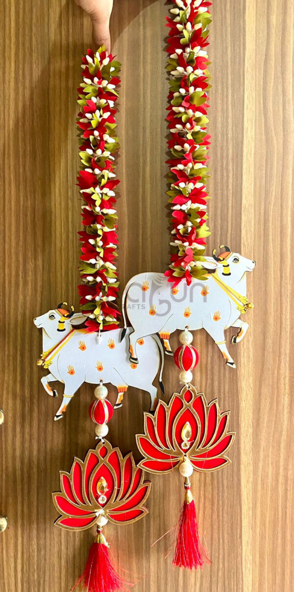 Pichwai Cow and Red Lotus  Hanging
