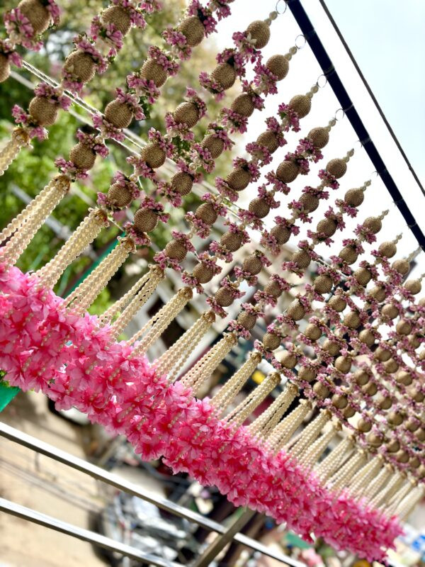 Gold and Pink Pearl Hanging