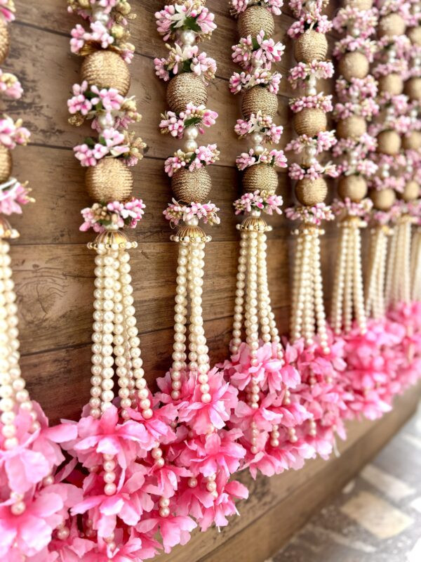 Gold and Pink Pearl Hanging