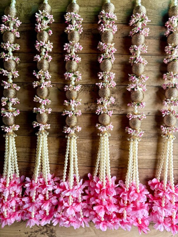 Gold and Pink Pearl Hanging