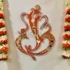 Orange Ganesha Cutout 18 inches