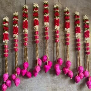 Pink Fabric Lotus Hangings