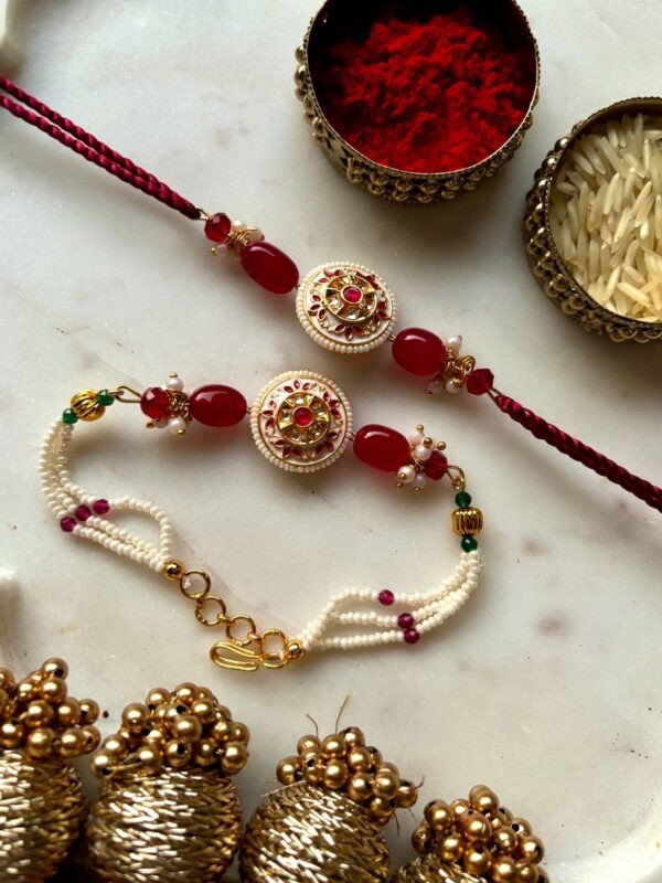 Radiant Kundan Bhaiya Bhabhi  Set