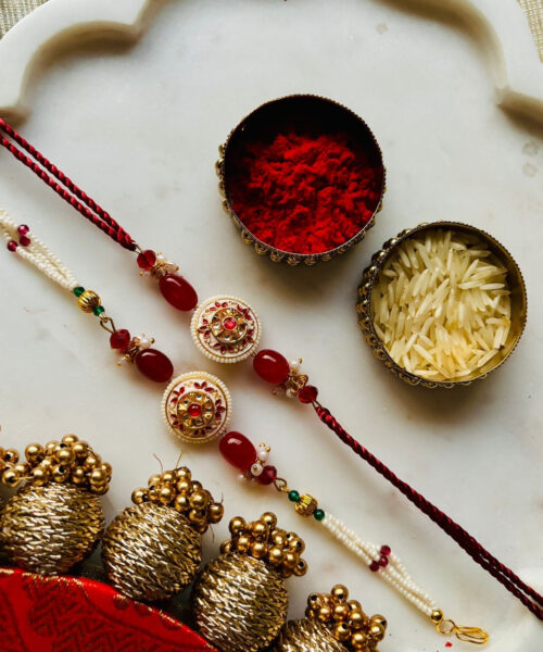 Radiant Kundan Bhaiya Bhabhi  Set