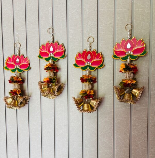Lotus Danglers with Bells