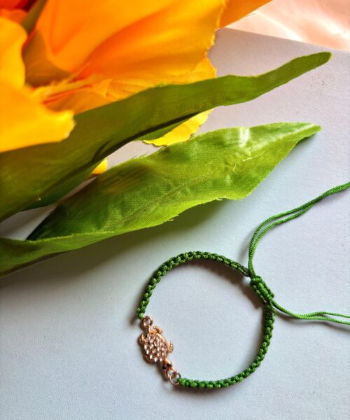 Turtle Charm Band Rakhi