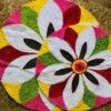 Jasmine Rangoli Mat