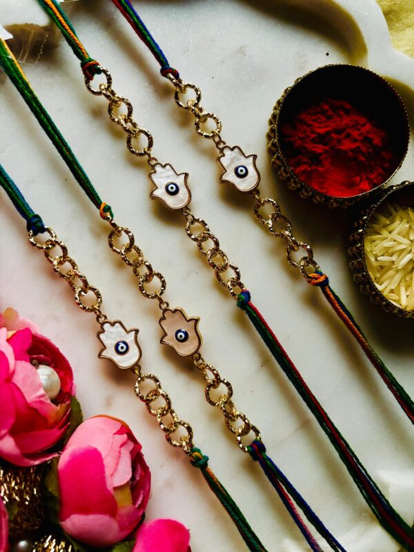 Elegant Evil Eye Chain Rakhi
