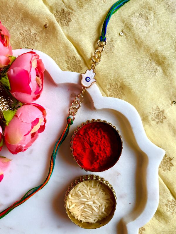 Elegant Evil Eye Chain Rakhi