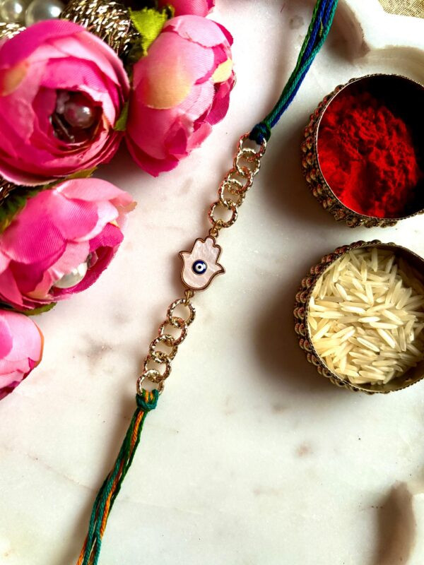 Elegant Evil Eye Chain Rakhi