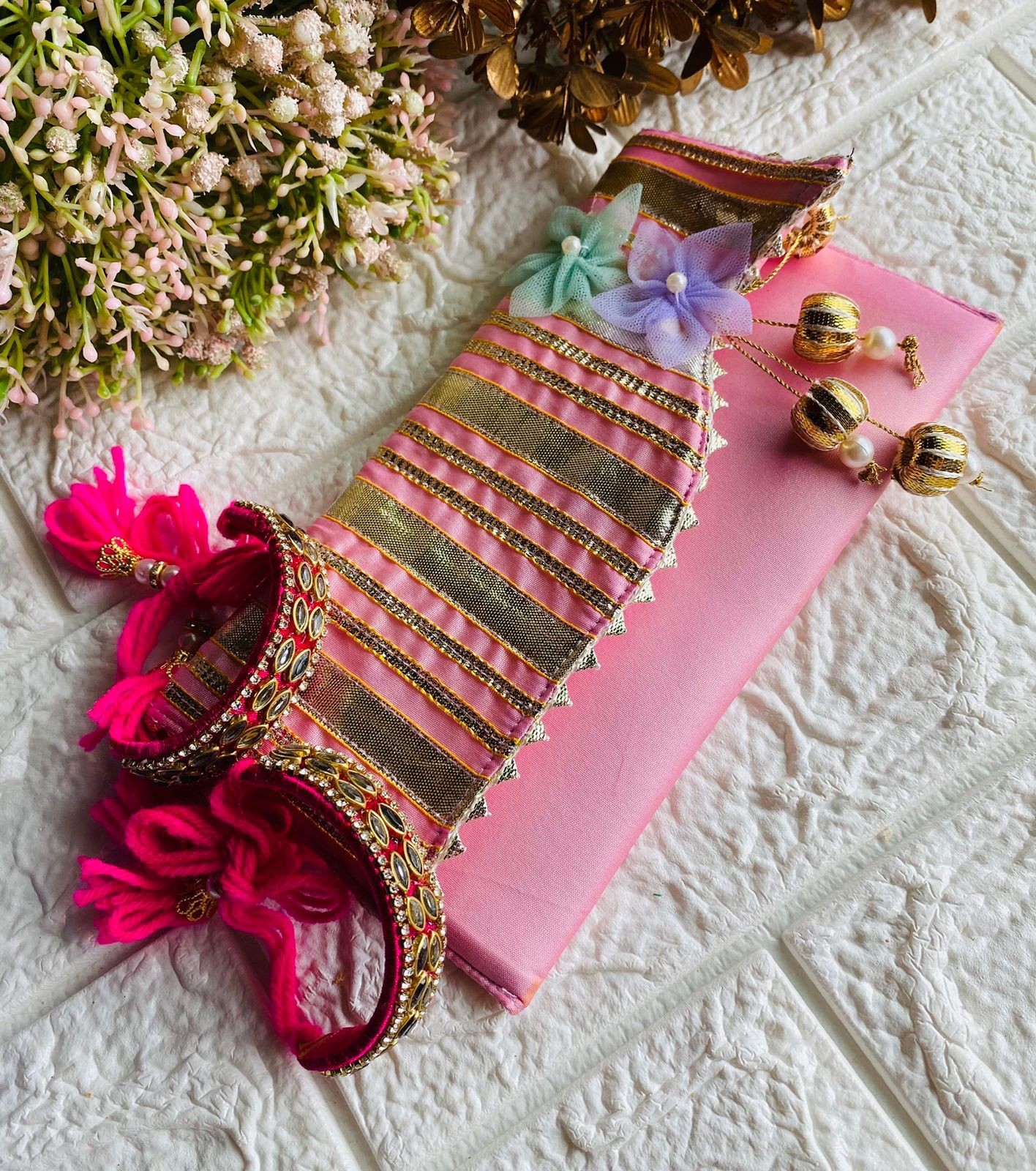 Jaipuri clutches with Bracelet pair - Shagun Arts and Crafts