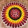 4ft.Traditional Kolam Rangoli Mat