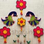 Peacock Flower Mat Combo