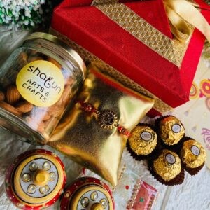 Chocolates Charisma: Rakhi Delight in a Red Box (For USA Delivery only )