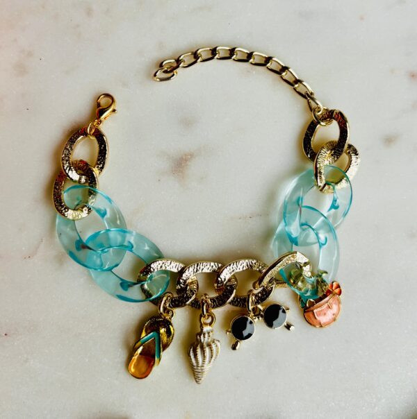 Crystal  Bracelet with Charms