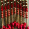 Red Fabric Lotus Hangings