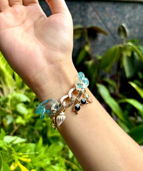 Crystal  Bracelet with Charms
