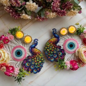 Peacock Radiance Platter Set of 2