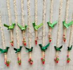 Chameli Parrot Hangings with Lotus Buds