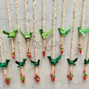 Chameli Parrot Hangings with Lotus Buds