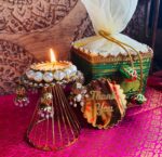 Pearl Diya Hamper with Tissue Box