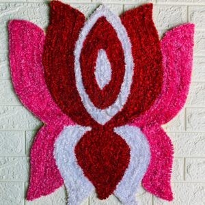 Lotus Flower Mat (Red and Pink)