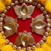 Lotus Metal Diya 4 pcs