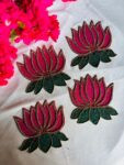 4 pcs Lotus Rangoli border set.
