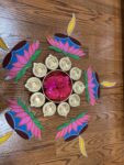 Lotus Sand Art Diya Rangoli