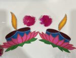 Lotus Sand Art Diya Rangoli