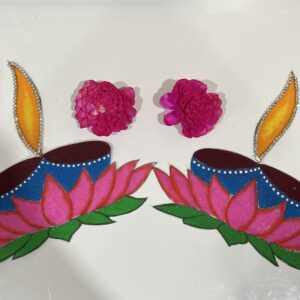 Lotus Sand Art Diya Rangoli
