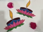 Lotus Sand Art Diya Rangoli