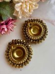Gold Ghungroo Candles Pair