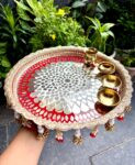 Mirror Mosaic Pooja Thali