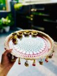 Mirror Mosaic Pooja Thali