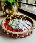 Mirror Mosaic Pooja Thali